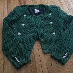 Green Zara Blazer